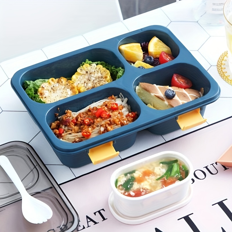 Bento Box With Student Meal Box Microwave Heating Divided - Temu