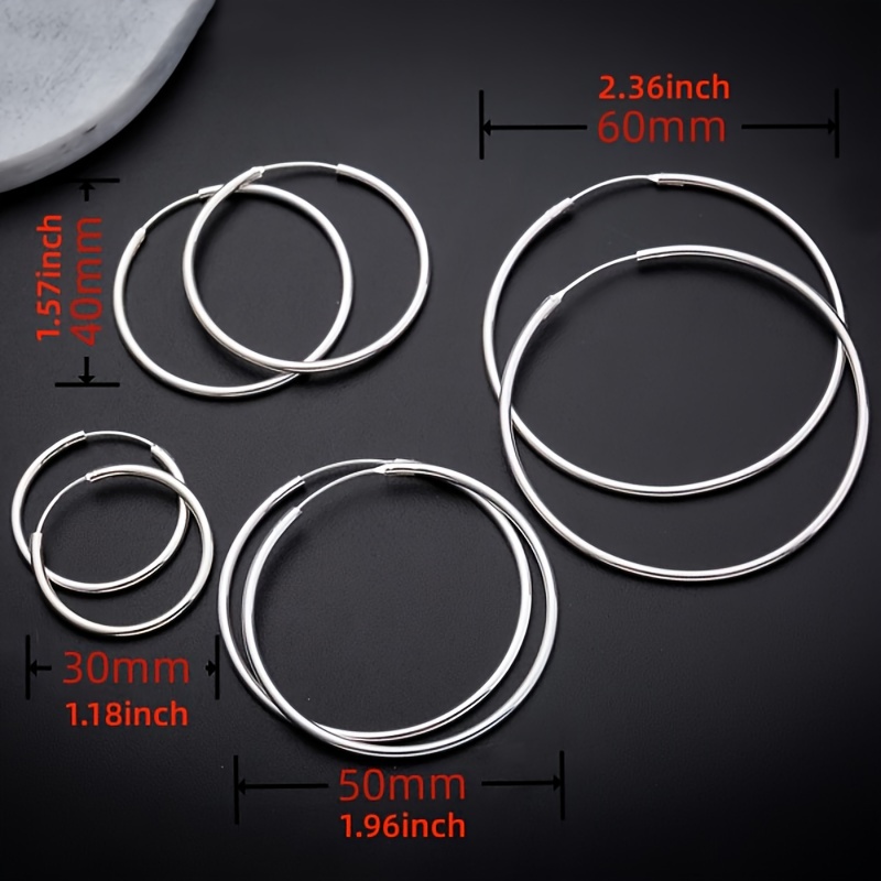 Women's Exaggerated Classic Hoop Earrings, Different Sizes