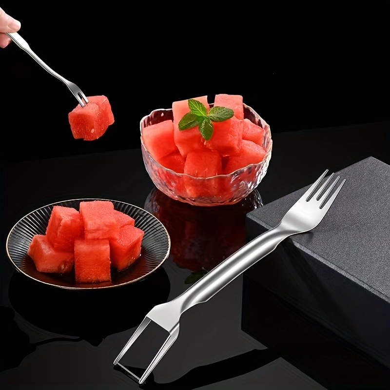 1pc Stainless Steel Multifunction Watermelon Fork, Watermelon