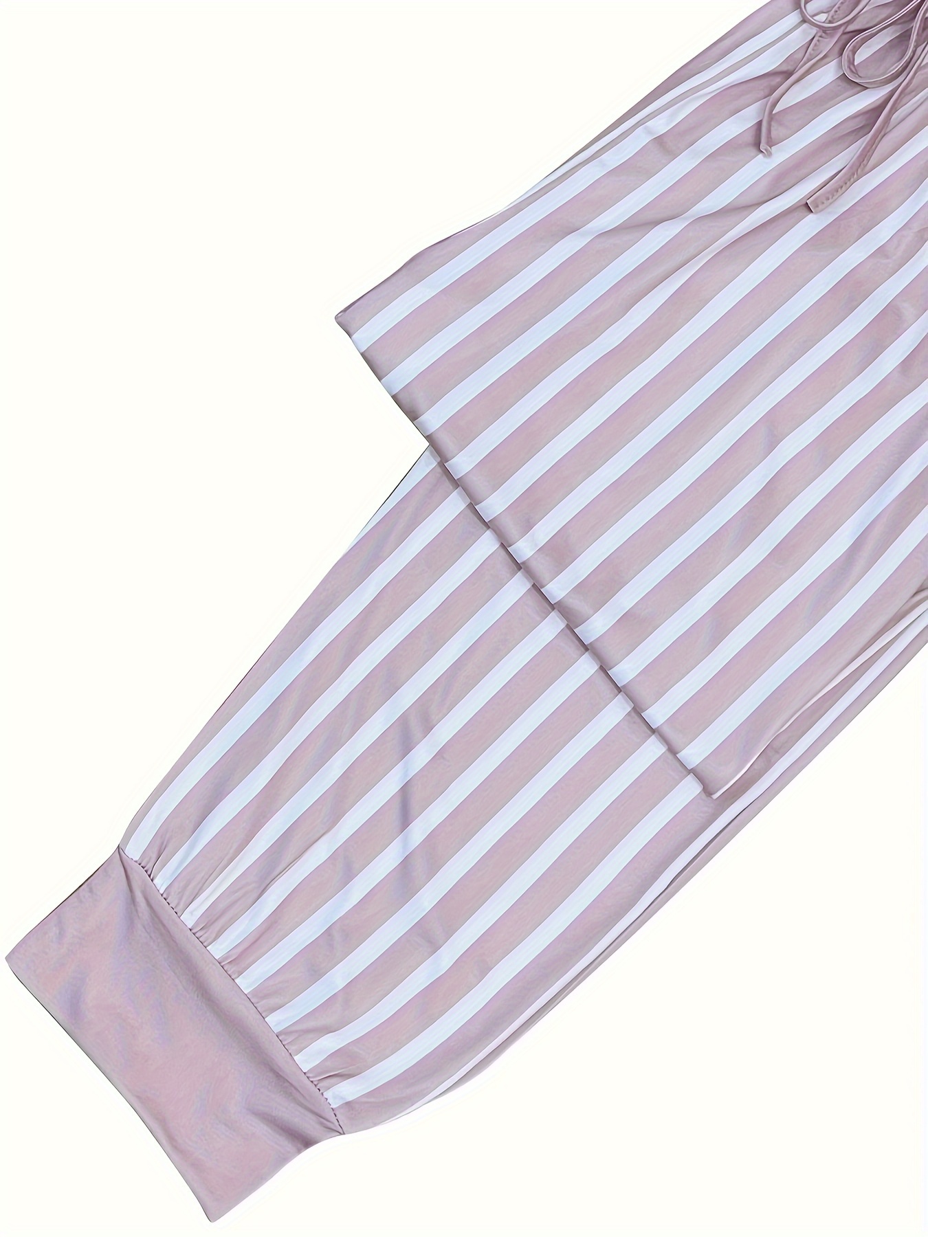 Glow White Stripe Silk Pajama Pants