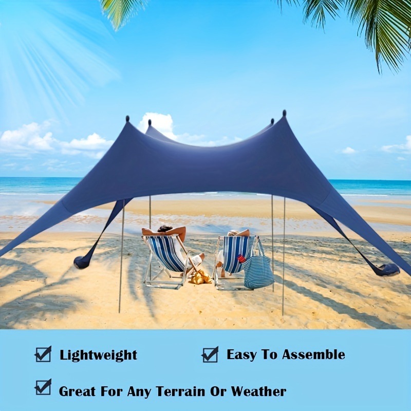 1pc Tenda Da Sole Per Tenda Da Spiaggia Ad Alta Elasticità, Upf50+