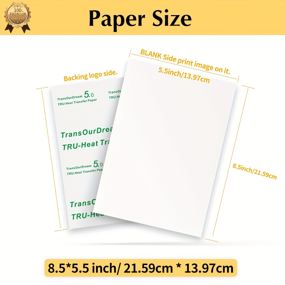 A5 Transfer Heat Transfer Paper For Light Fabric T Shirt - Temu