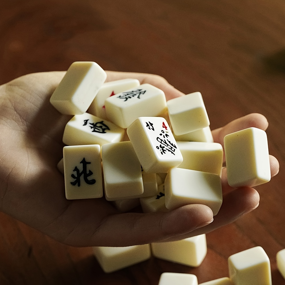 Exquisitely Carved Mini Mahjong Set - Traditional Chinese Board Game For  Family Fun And Strategy - Temu