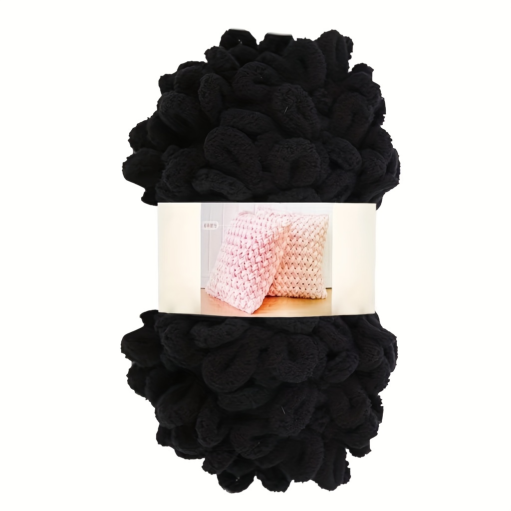  TEHAUX 4 Rolls DIY Filling Yarn Cotton Black Yarn for Crocheting  Hand- Knitted Yarn Blanket Knitting Yarn Arm Yarn Woven Blanket Knit Yarn  Concentrate Coarse Wool Blanket White Polyester : Everything