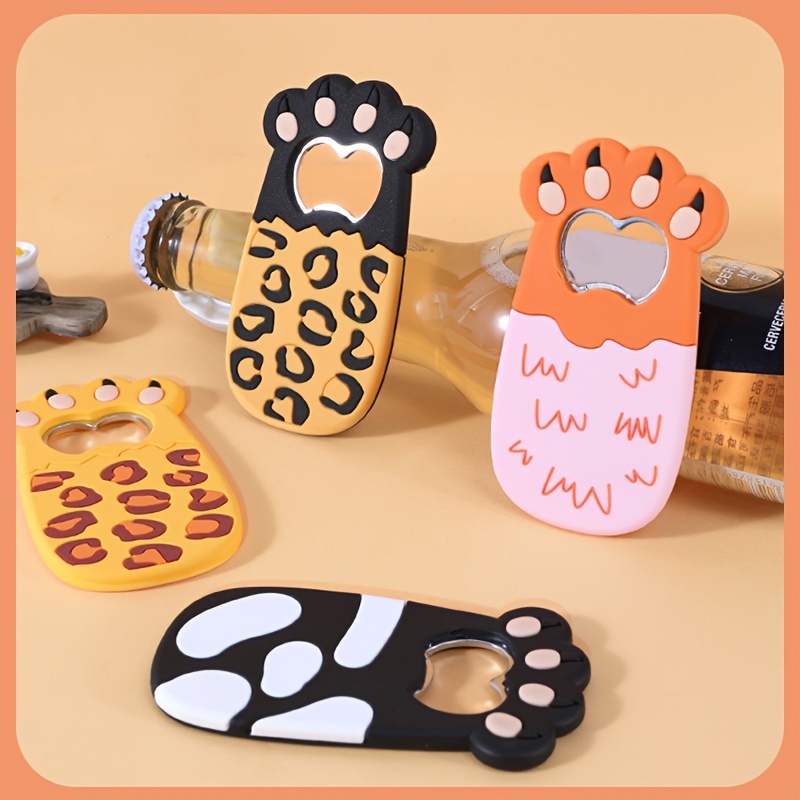 Cute Cat Shaped Bottle Opener Magnetic Refrigerator Cartoon - Temu