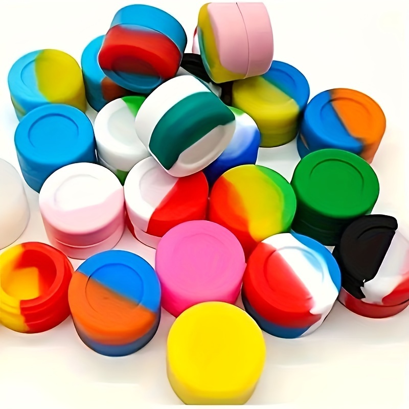 3ml Wide Silicone Container Mixed Color 10pcs Food Storage Non