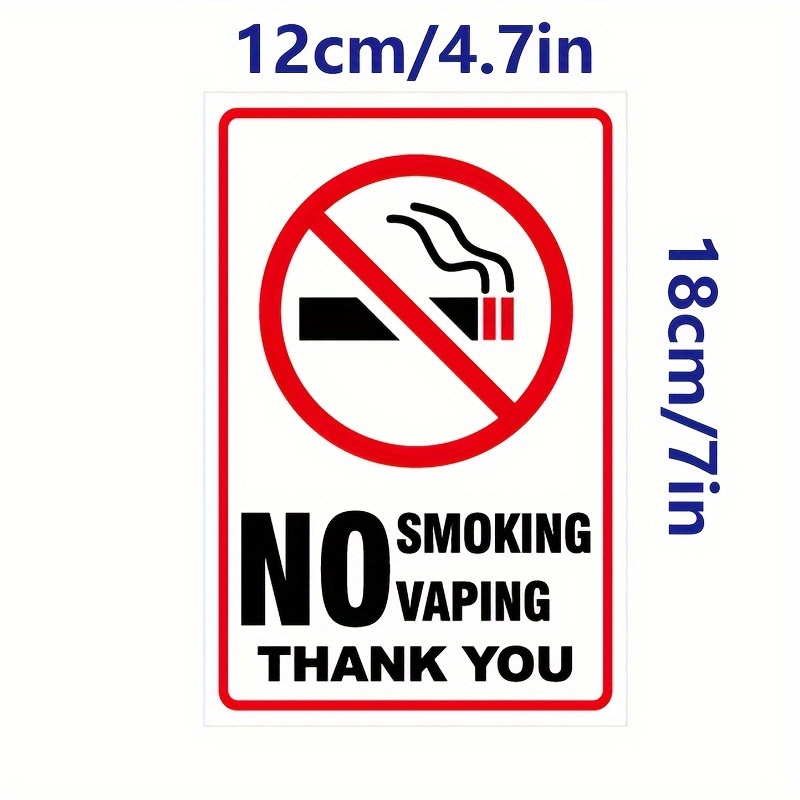 5pcs/pack No Smoking Stickers Signs, Premium Self-adhesive Vinyl, Laminated Provide Uv Protection, Weatherproof, Scratch Resistant, Waterproof And Fade Resistant, Indoor And Outdoor