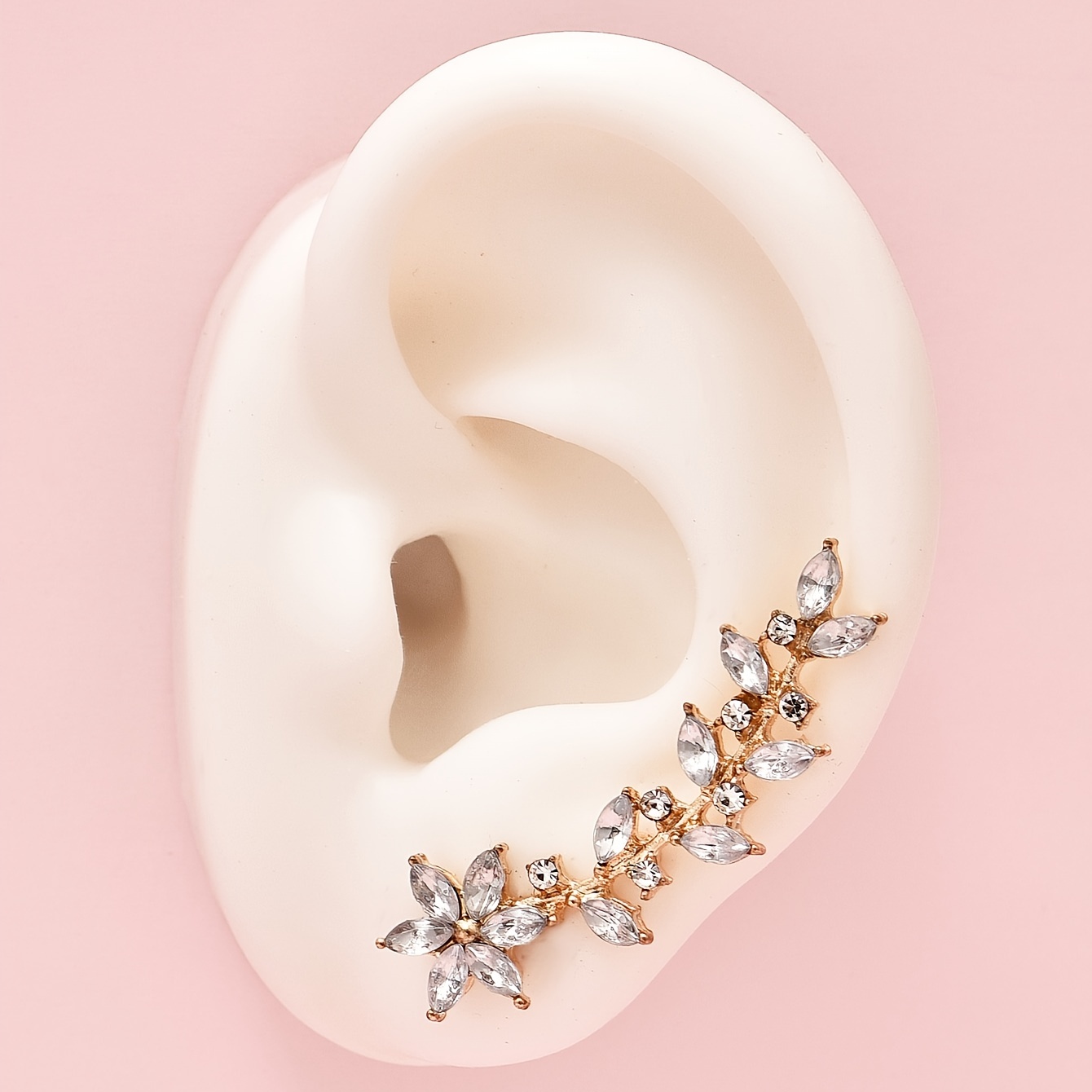 Leaf Branches Dangle Clip-On Earrings for Women