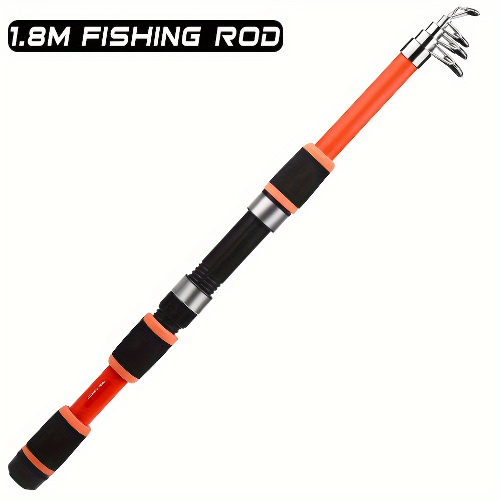 Fishing Rod Telescopic Fishing Rod Portable,CNC Machined Reel Seat,  Comfortable EVA Handle,Travel Fishing Pole for Bass Trout Fishinging