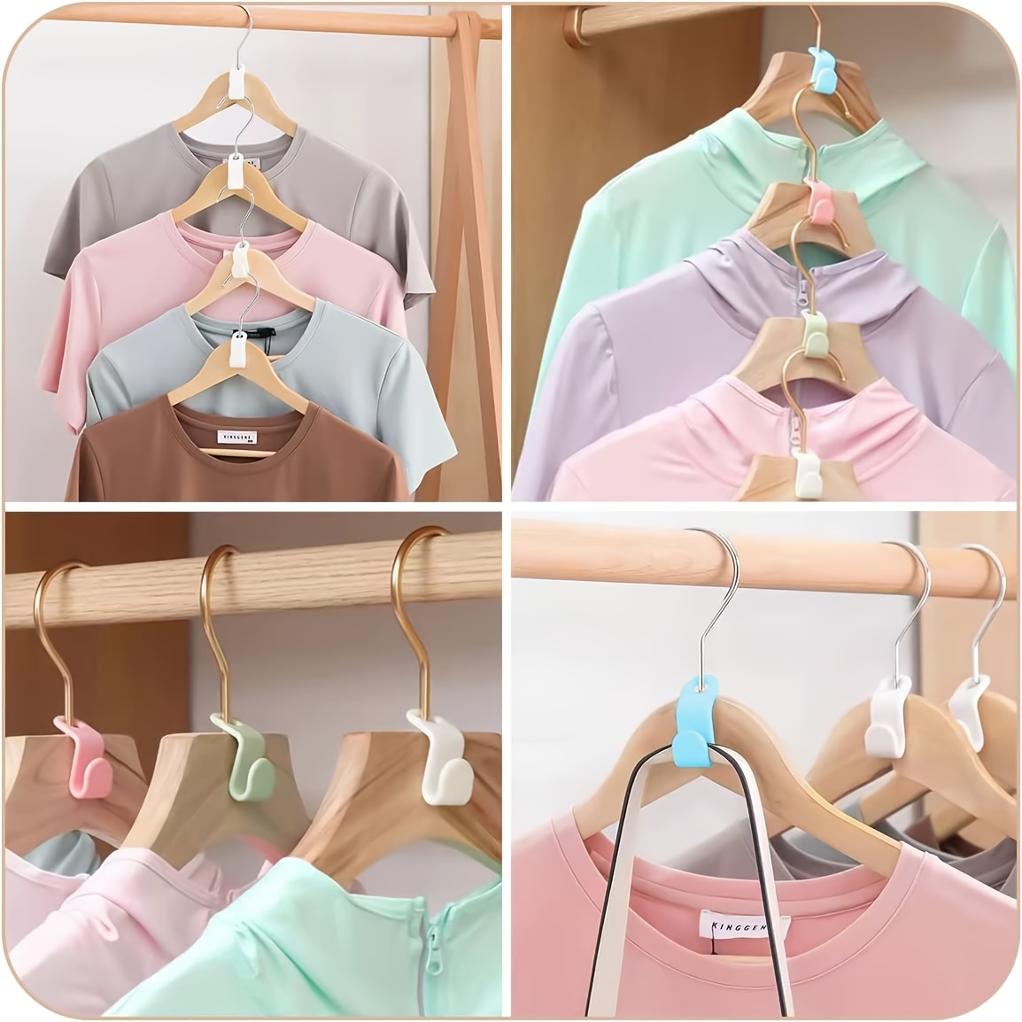 Clothes Hanger Connector Hooks Hangers Cascading Hooks Heavy Duty  Connection Hooks Space Saving Hanger Extenders Clips for Clothes for  Organizer