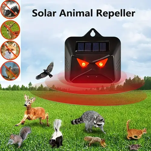 1pc Solar Tierabweisend Mit Roter LED Laser Strobe Licht Deer Repellent Im  Freien Wasserdichte Tier Abschreckung Maschine Falle