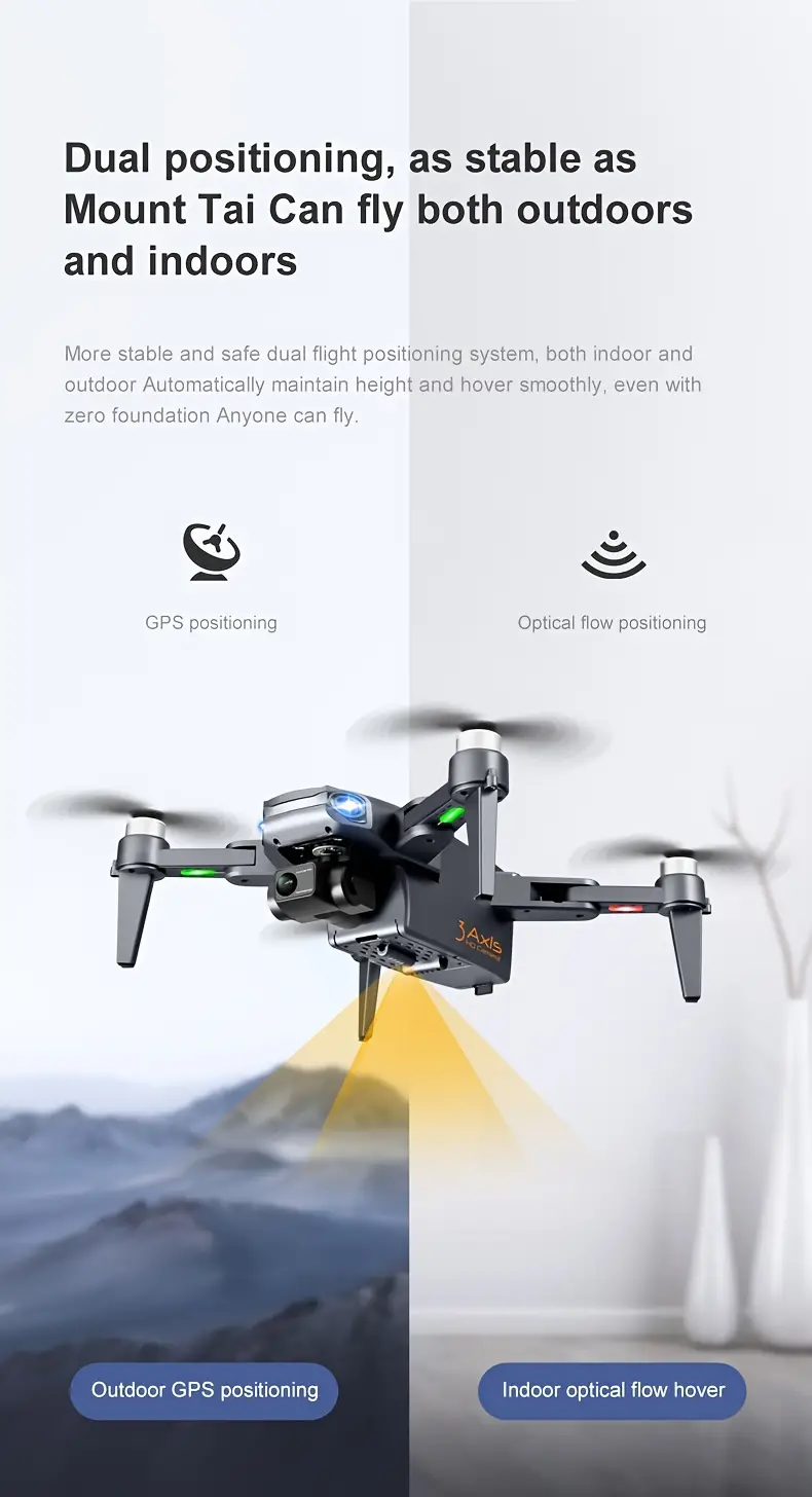 1pc new rg106 large size professional grade drone equipped with a three axis anti shake self stabilizing cloud platform hd high definition 1080p electronic double camera gps positioning return anti lost optical flow positioning stable flight details 9