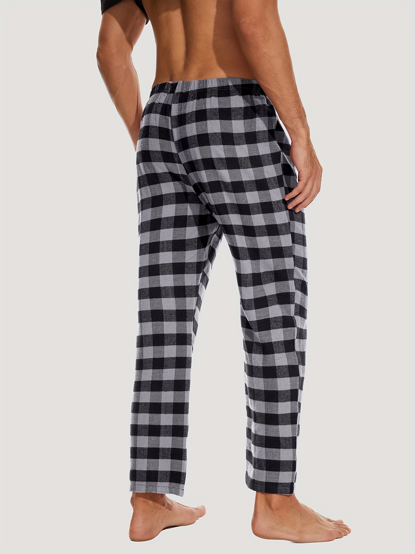 Men's Pajama Pants Black Red Lumberjack Plaid Lounge Trousers Bottoms  Sleepwear PJs, S : Clothing, Shoes & Jewelry 
