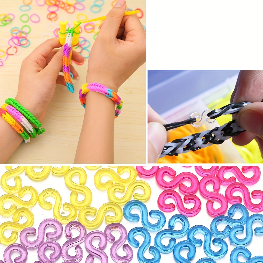 Acrylic Connectors Charms S Clips Loom Rubber Band Clips - Temu