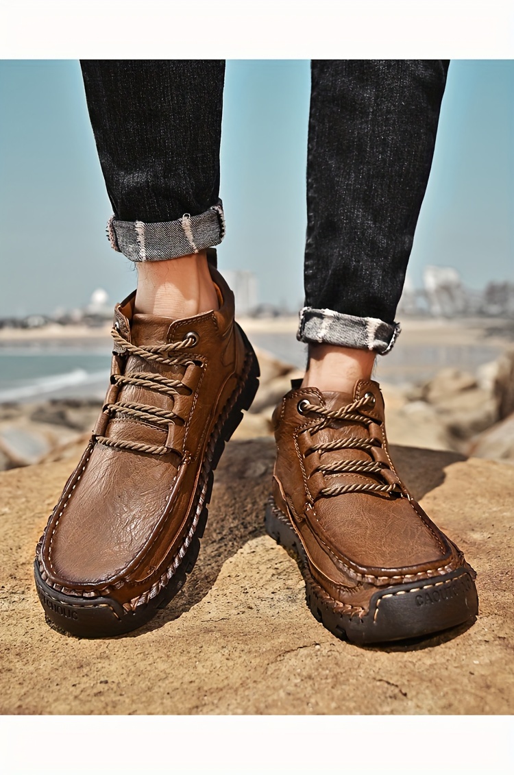 Plus Size Clohoo Men's High Top Hiking Boots Comfy Non Slip Temu