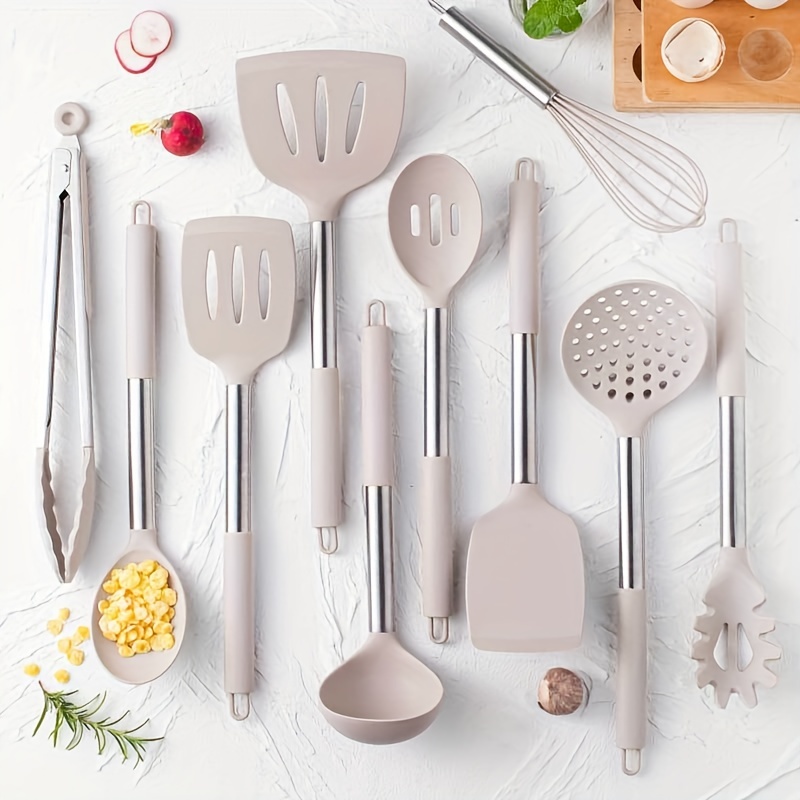 42pc Kitchen Utensil Set with Holder Cooking Turner Spatula Whisk