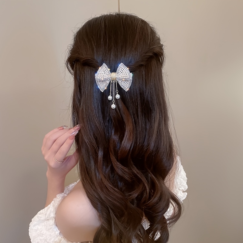 Pearl Hair Clips Elegant Simple Hairpins Geometric Hair - Temu