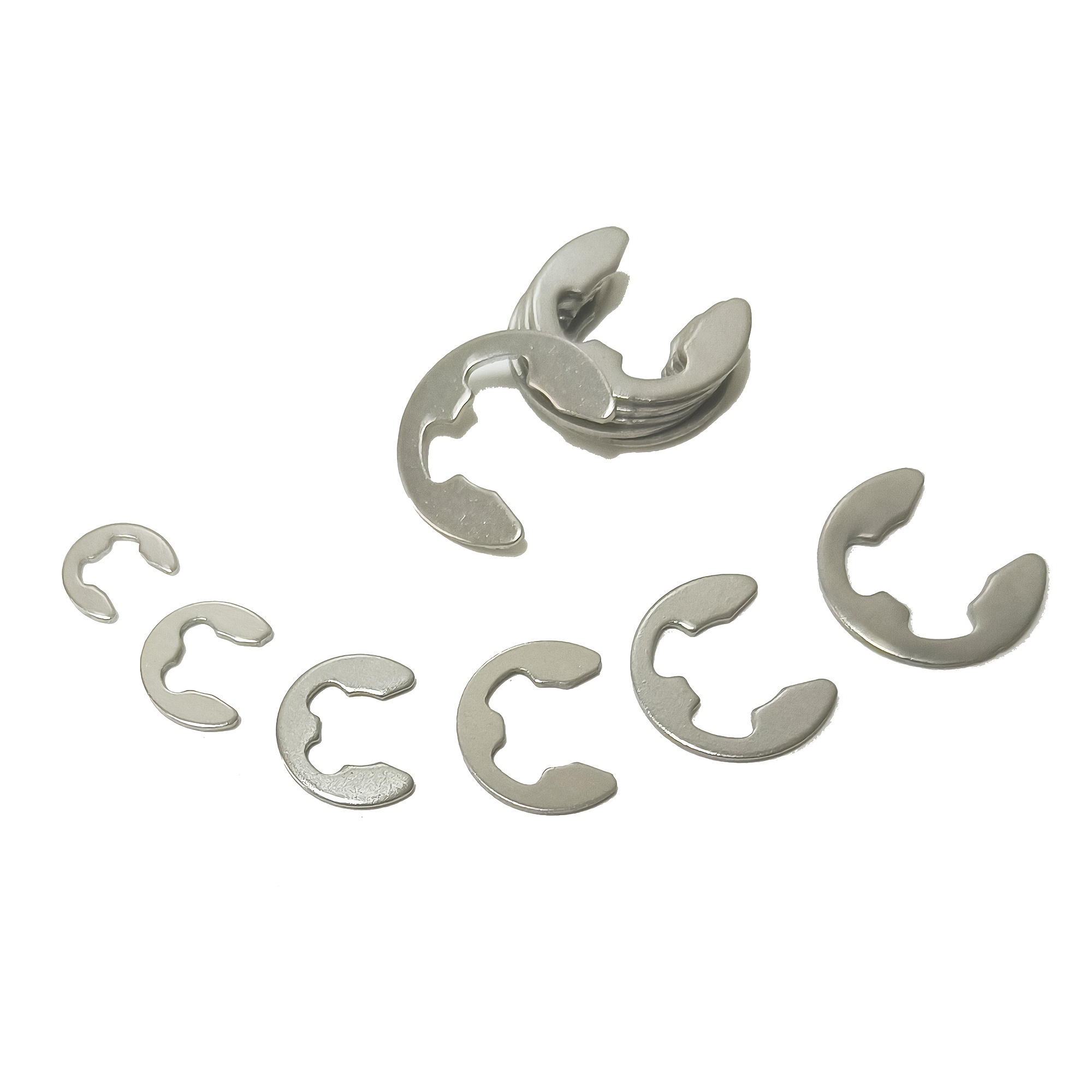  304 Stainless Steel E Clip Assortment Kit E-Clip External  Retaining Ring Assortment Set (M1.5-M10,120 PCS) : Industrial & Scientific
