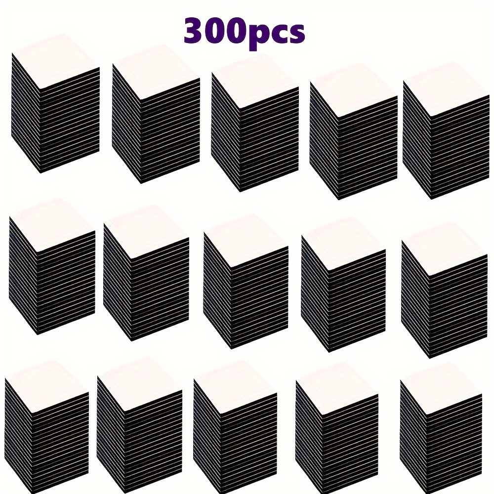 Image of 60/120/240/300pcs Double Sided Foam Tape Strong Pad, Self-adhesive Tape And Rectangular, Super-sticky Adhesive Mounting Suitable For Walls And Door, Wood, Metals, Glass, Papers