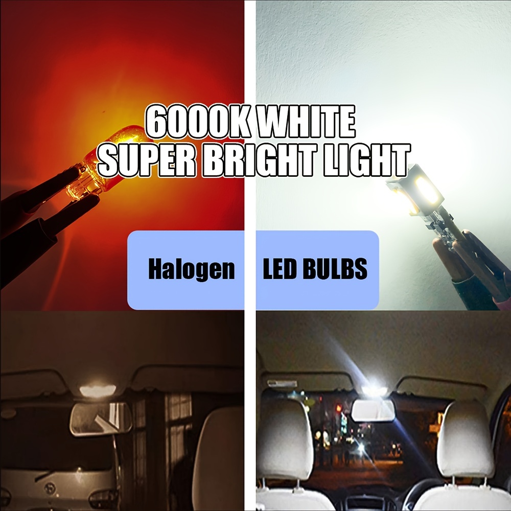 194 168 T10 Led Bulb 6500k White 2825 W 192 Led Replacement - Temu United  Arab Emirates