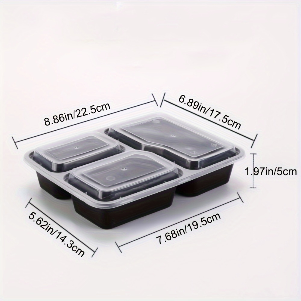 3 Compartment Bento Box (50pcs)