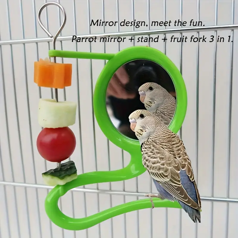 Parrot Bird Supplies Mirror Stand