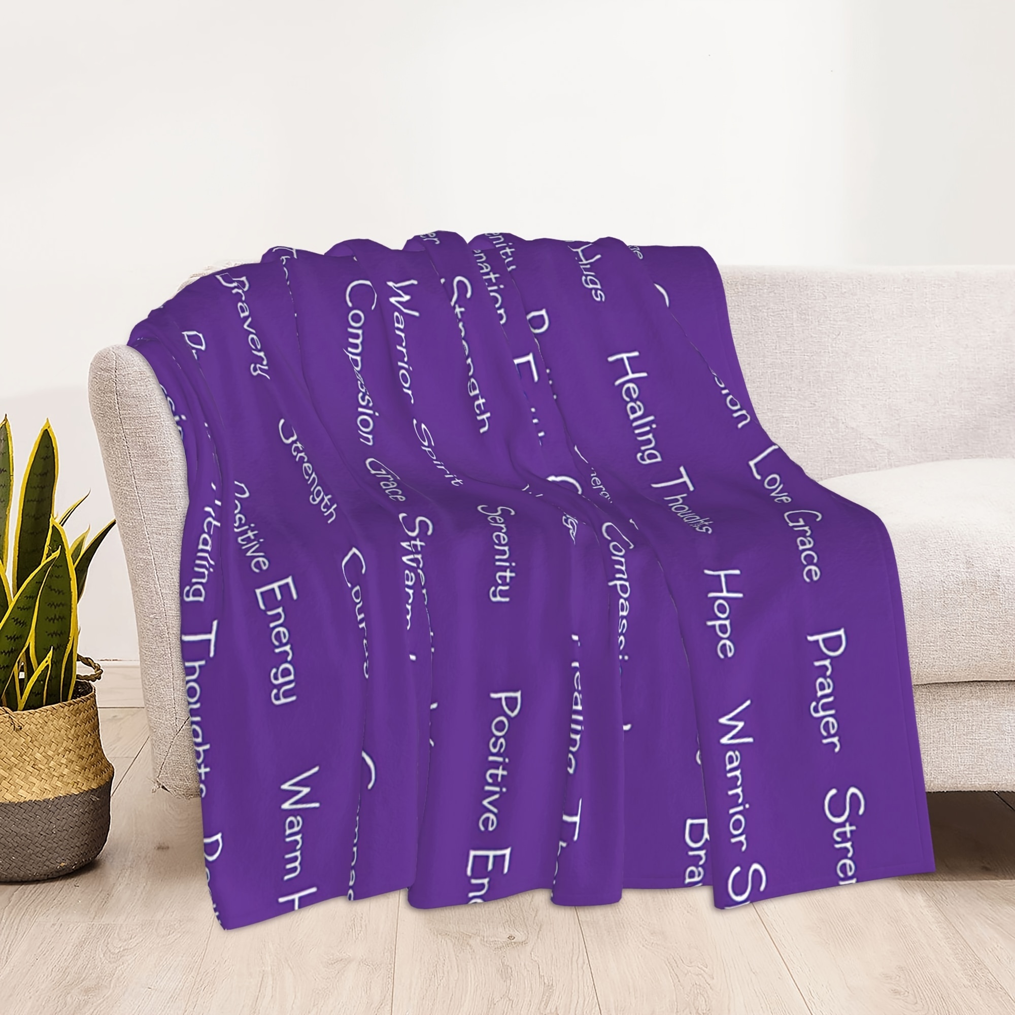 Healing Blanket Get Well Soon Gifts Purple Compassion Blankets