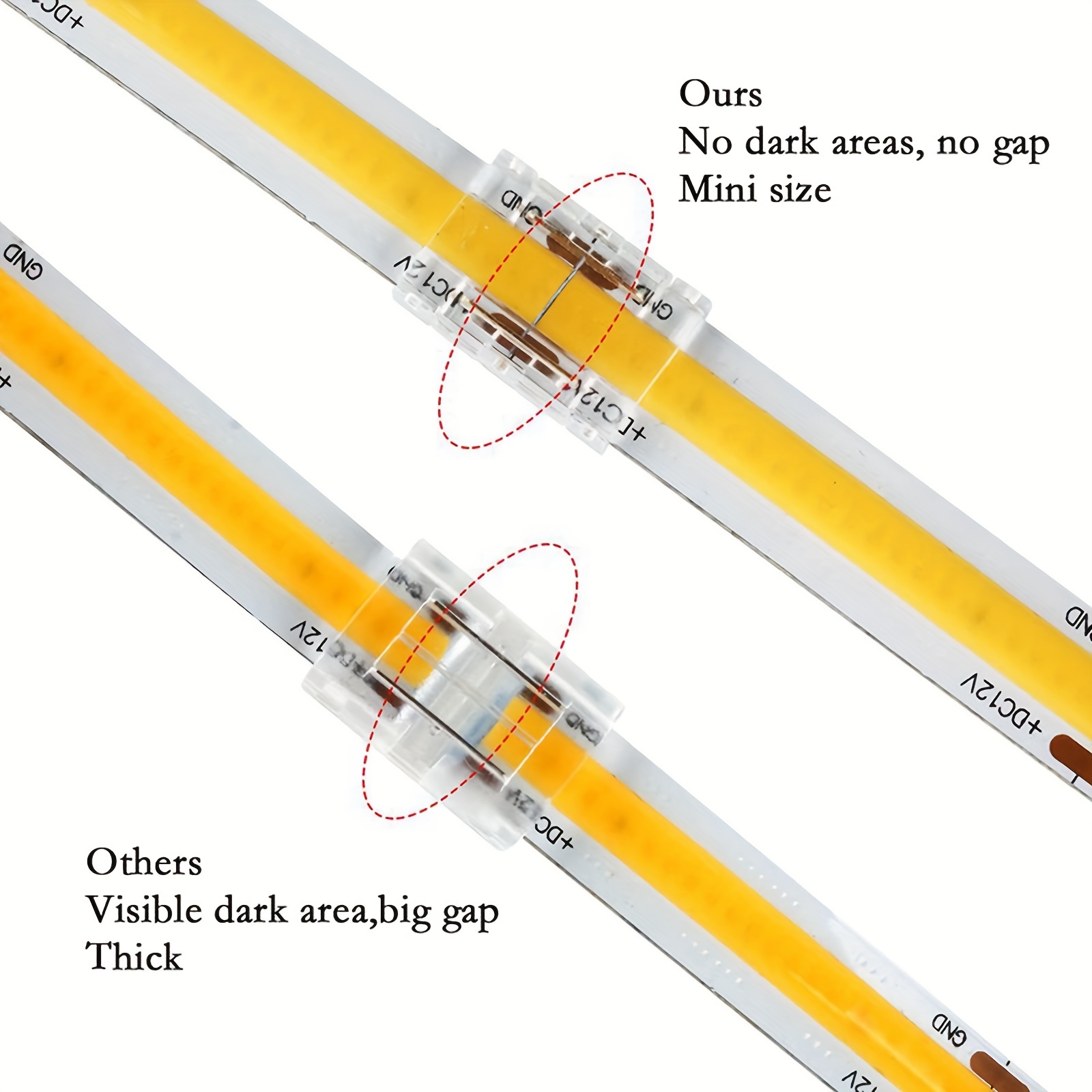 Conectores Luz Tira Led 10 Piezas 3 Pines Sin Espacios Sin - Temu Chile