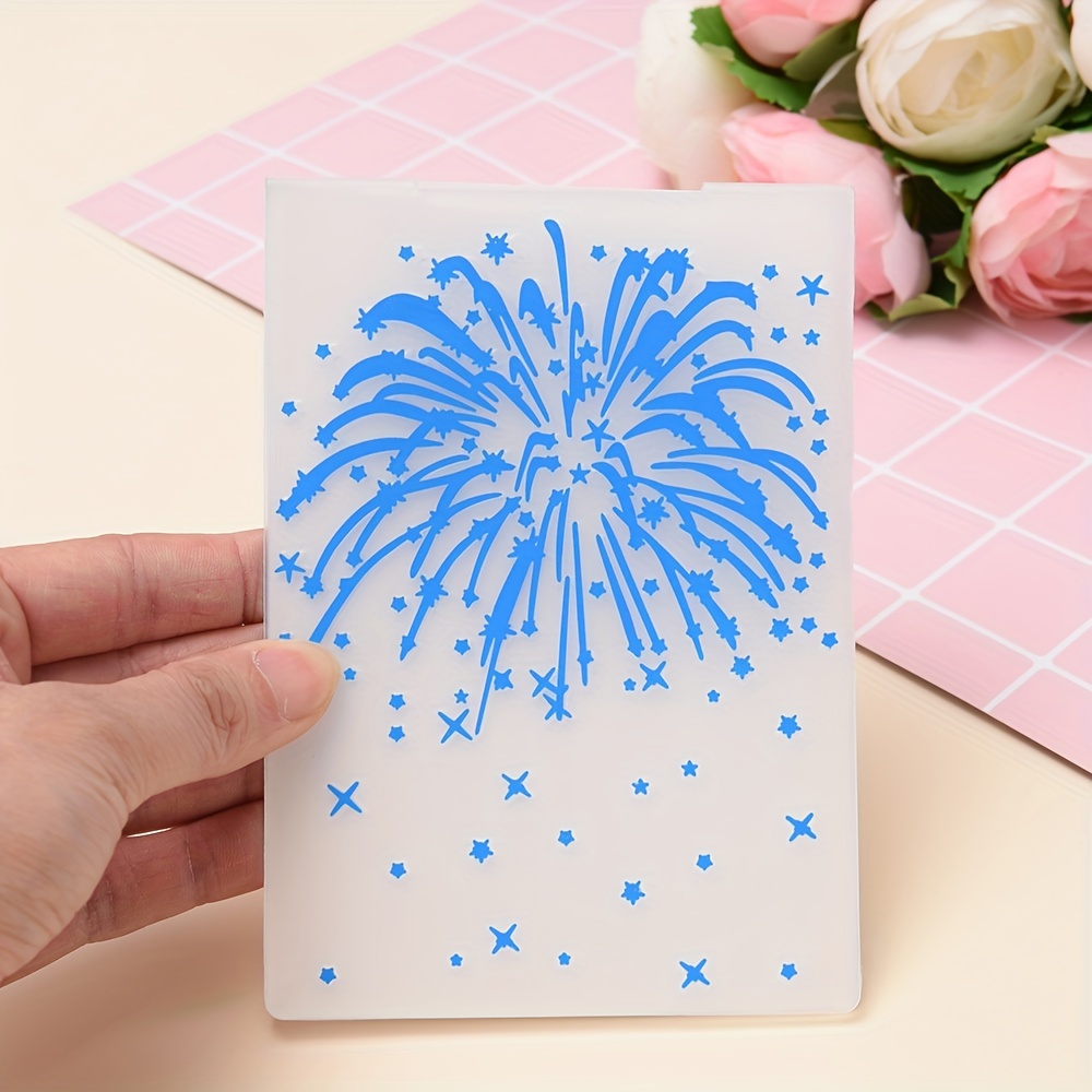 Gorgeous Fireworks Diy Stencils Wall Painting Scrapbook - Temu