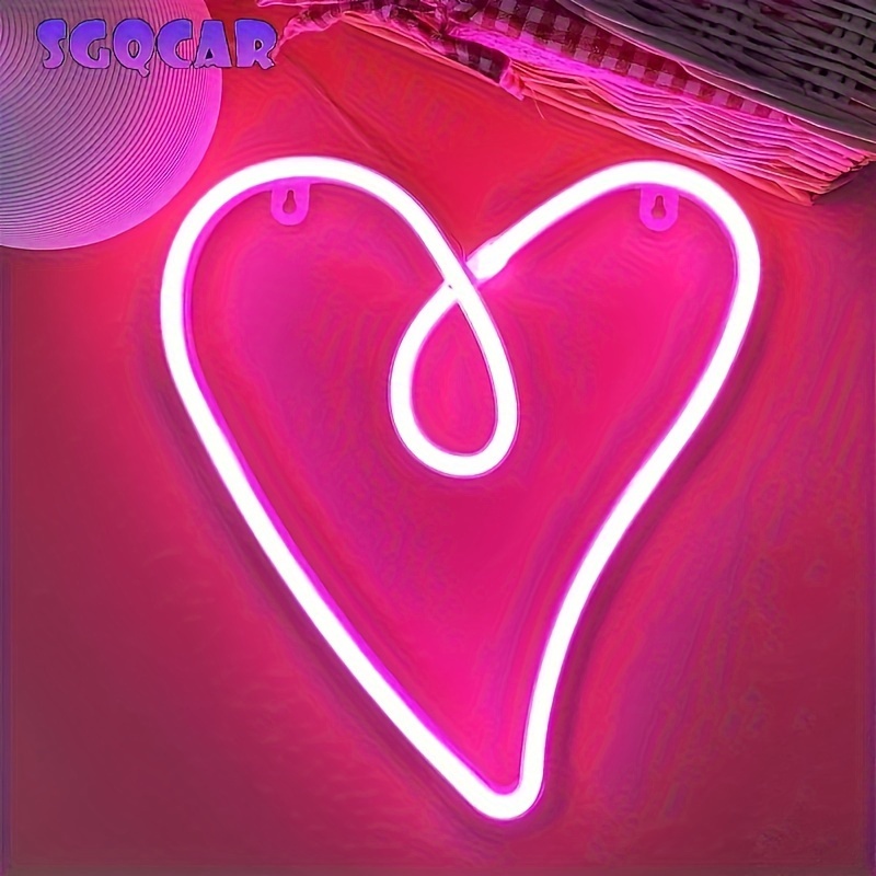 Pink Love Heart Neon LED Sign