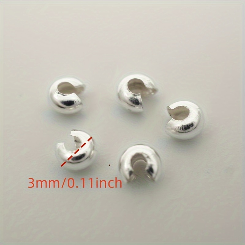 6pcs Round Ball Glue-in End Magnetic Jewelry Clasps - Silver Plated Copper 9x15mm Clasp Making Beading Supplies 2634FD
