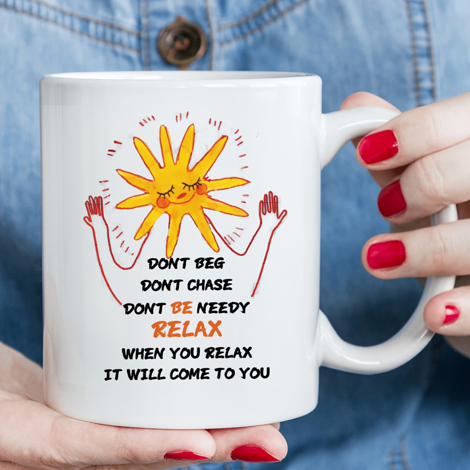 Inspirational Quotes Coffee Mug White Porcelain Coffee Cups - Temu
