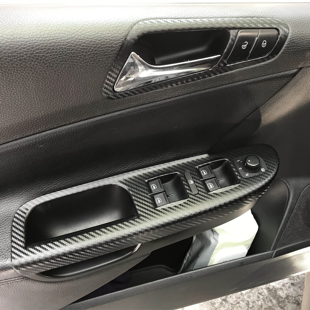 Acheter Autocollants en Fiber de carbone pour cadre de commande centrale  intérieure de voiture, 3 pièces, autocollants de décoration automobile