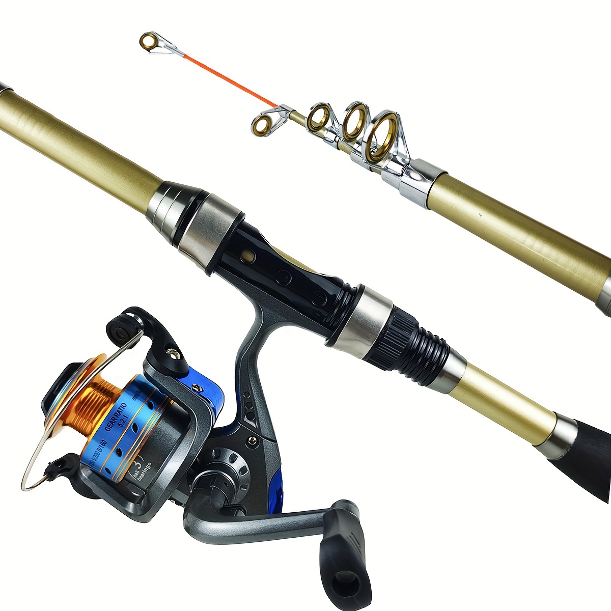Portable Fishing Rod Fishing Reel Set Carbon Fiber - Temu
