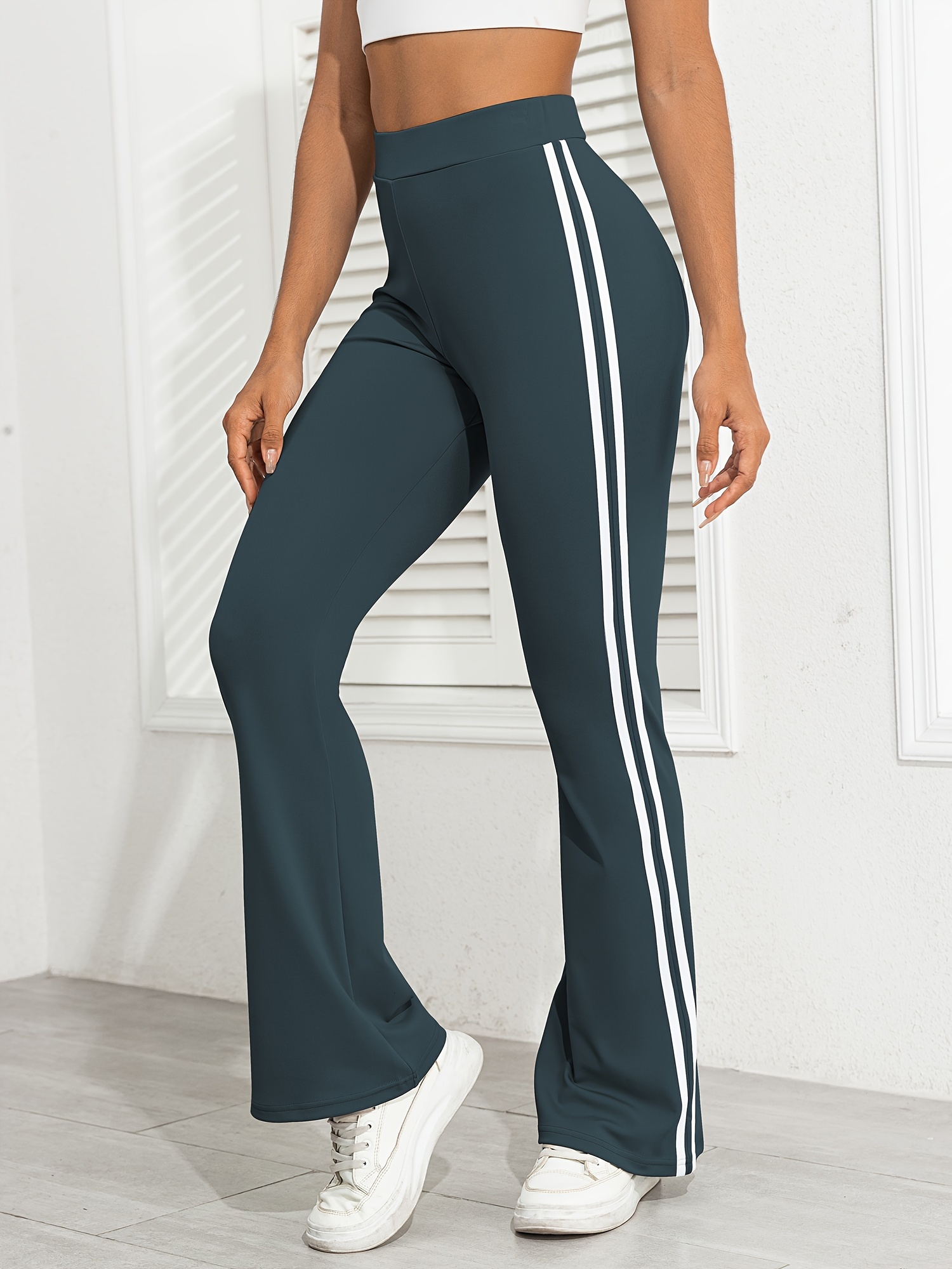 3 pzas Calzas Yoga Rayas Sin Costuras Mujer Pantalones - Temu