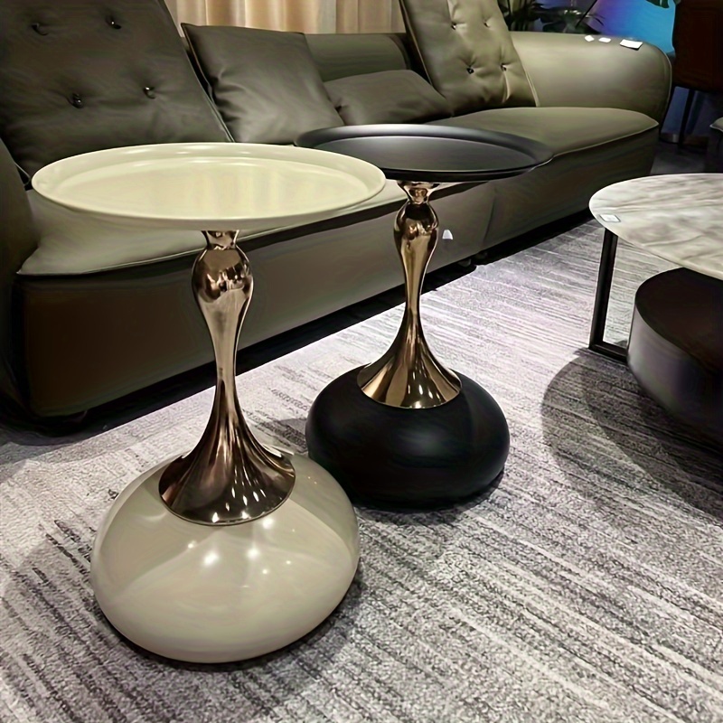 Bandeja de sofá de bambú con clip en la mesa auxiliar para sofás anchos,  bandeja de sofá plegable con soporte giratorio de 360° para teléfono, mesa