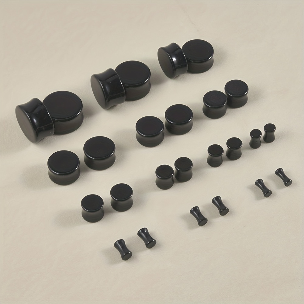 Acrylic Ear Plugs Earrings Set, Punk Style