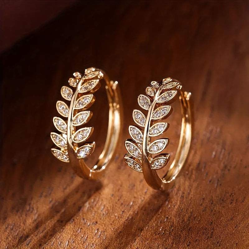 Image of Delicate Small Twigs And Leaves Type Earrings Fashion Simple Women's Earrings Creative Dynamic Daily Versatile Earrings, Youhaocc