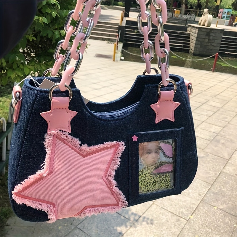 Y2K Star Denim Shoulder Bag – Two Moody