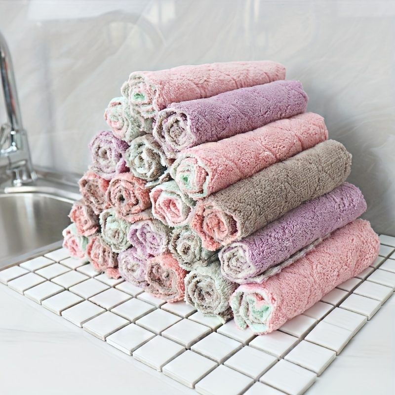 10pcs Hanging Type Kitchen Washcloth, Household Absorbent