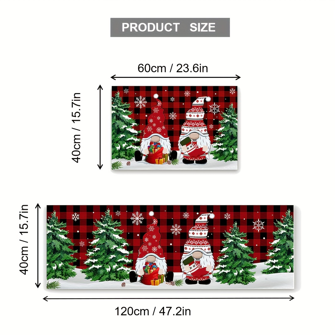 Best Deal for Floor Mats Inside, Soft Shag Doormat Merry Christmas Red