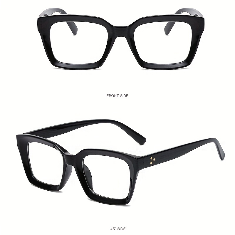 Men's Square Frame Flat Mirror Rice Nail