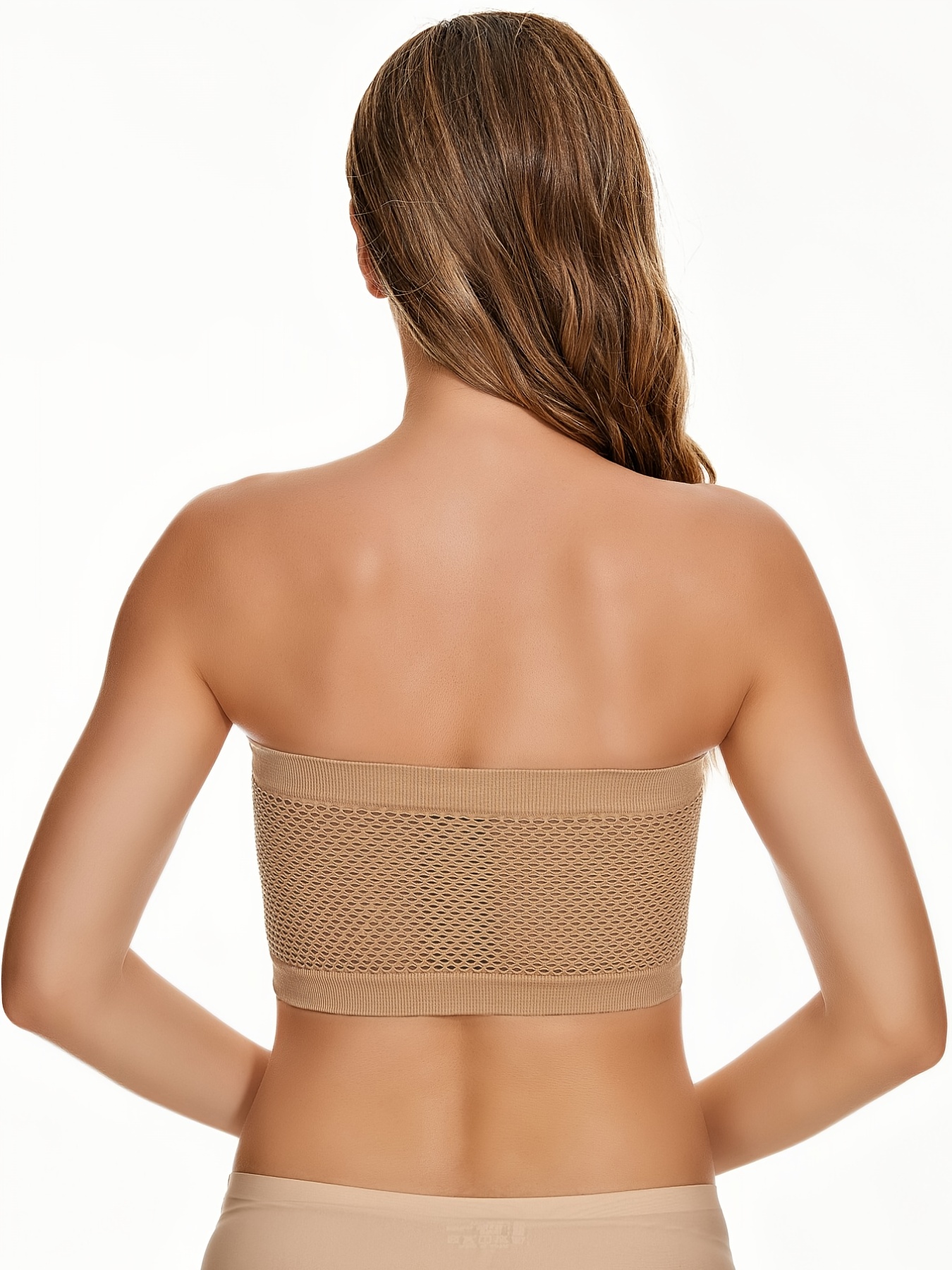 Strapless Bra Seamless Exquisite Underwear Stretchy Appearance Stretchy  Non-Padded Tube Top Bras Good Elasticity Adjustable Lightweight  Underclothes Women S-M 