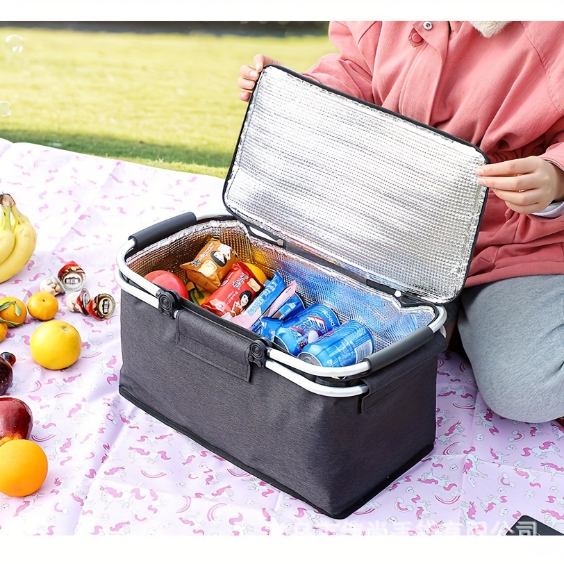 1 Stück Outdoor Picknickkorb leichter tragbarer Klappkorb - Temu