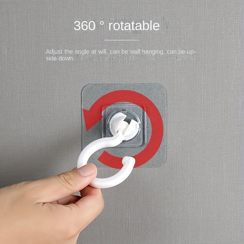 Plastic Self Adhesive Wall Hook Household Multifunctional - Temu