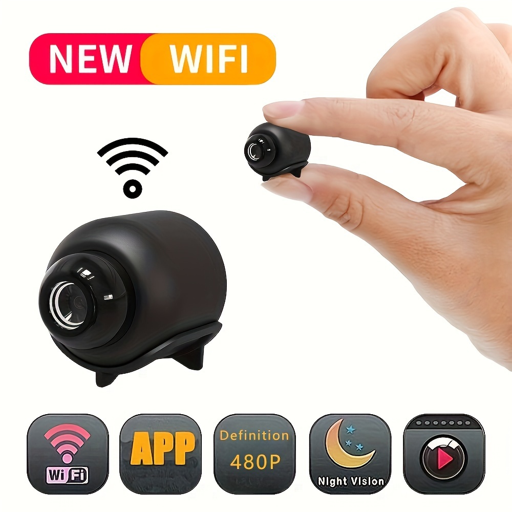 Mini Caméra Surveillance De Sécurité Sans Fil 1080P Hd Ir Vision Nocturne  Wi-Fi