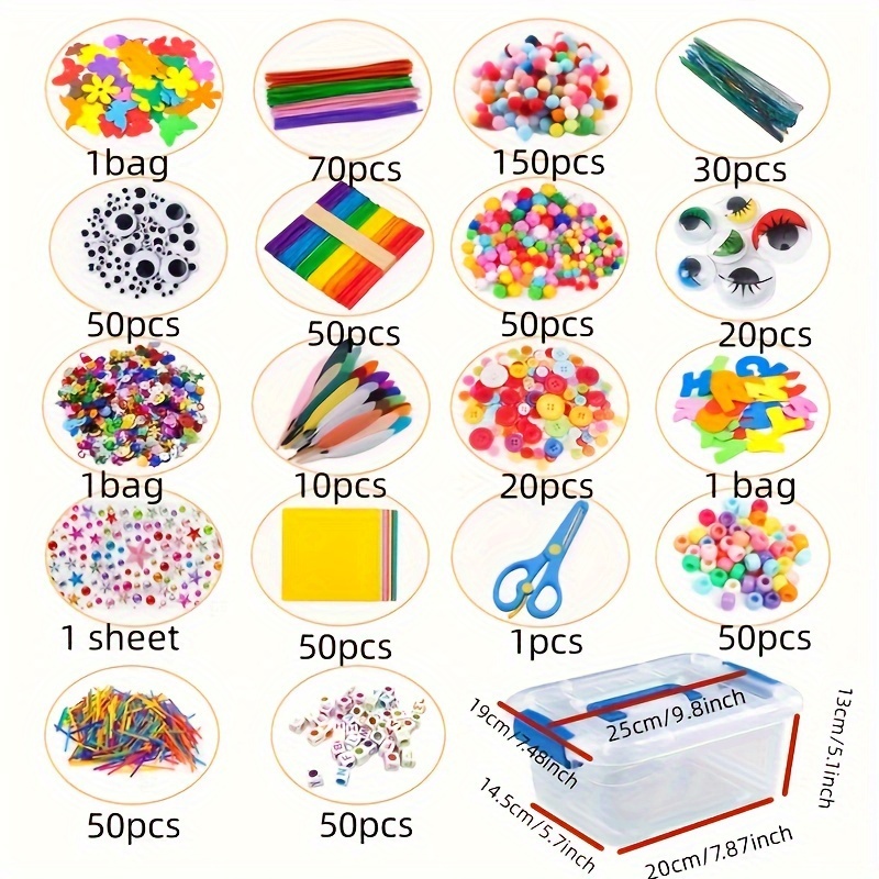 Artrylin Back to School Craft Pipe Cleaners Kids DIY Toys Handmade 100Pcs 