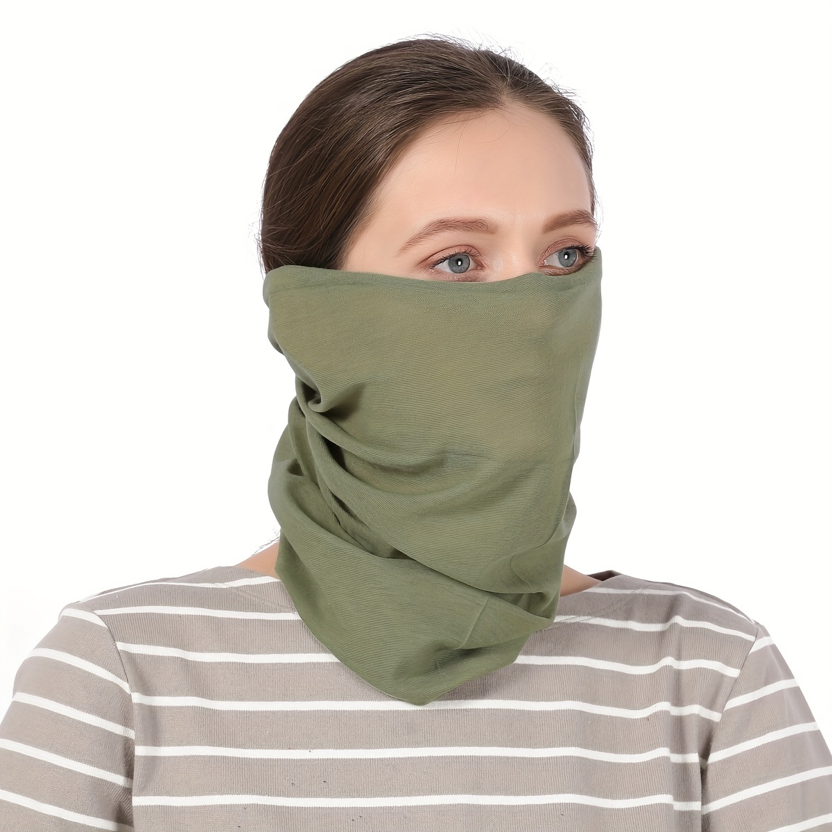 Solid Breathable Neck Gaiter Multifunctional Cover Mask