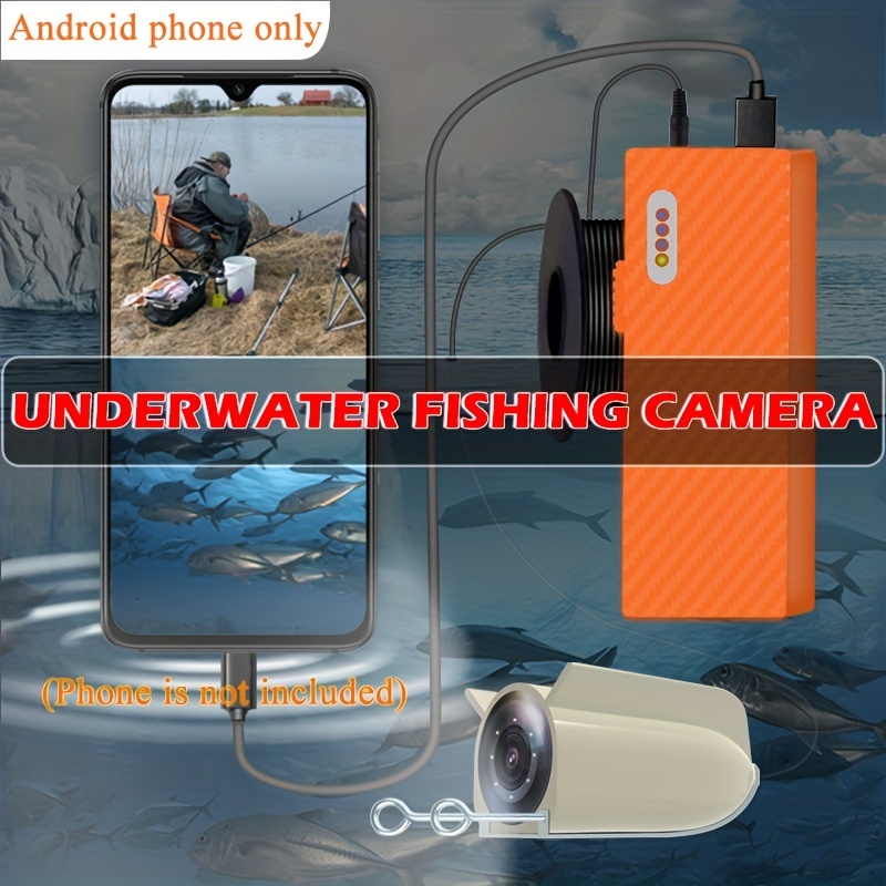 Underwater Fishing Camera 12 LED Night Vision Waterproof 1200TVL Fish Shape  Boat Ice Fishing Camera Accessories 15M Cable