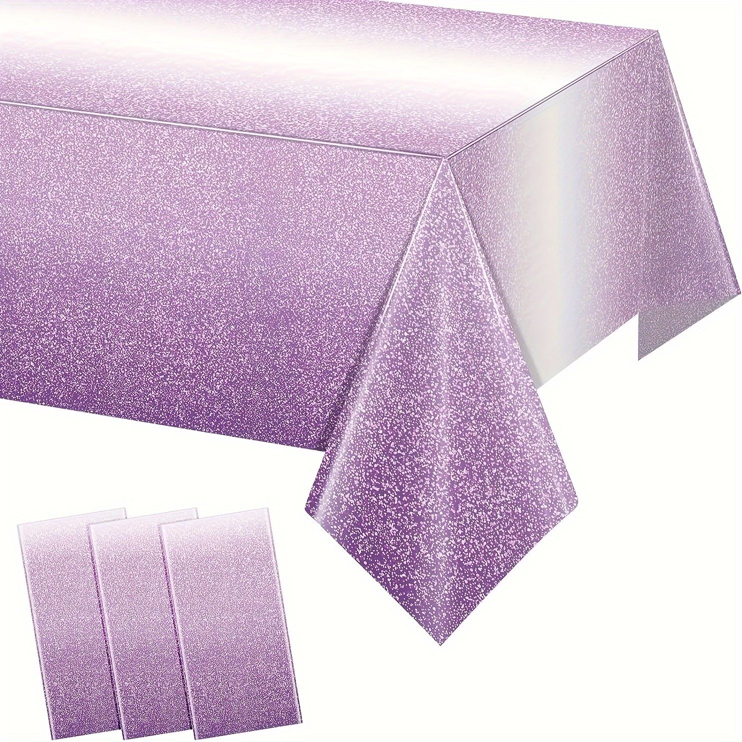 

1 Pack, Purple Plastic Tablecloth For Parties, Gradient Pastel Purple Disposable Tablecloths For Rectangle Tables, Purple Sprinkle Table Cover For Wedding Birthday Anniversary Party Decor